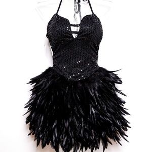 "Black swan" feather dress / costume